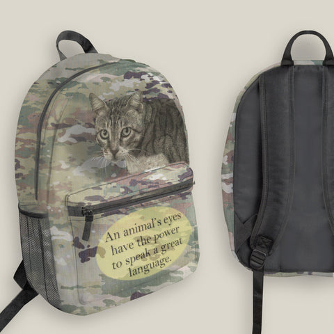 backpack - camo - includes your pet photo design