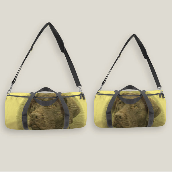 duffel bag - sunny -  includes your pet photo design