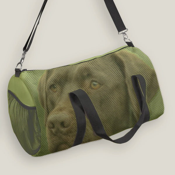 duffel bag - lime -  includes your pet photo design