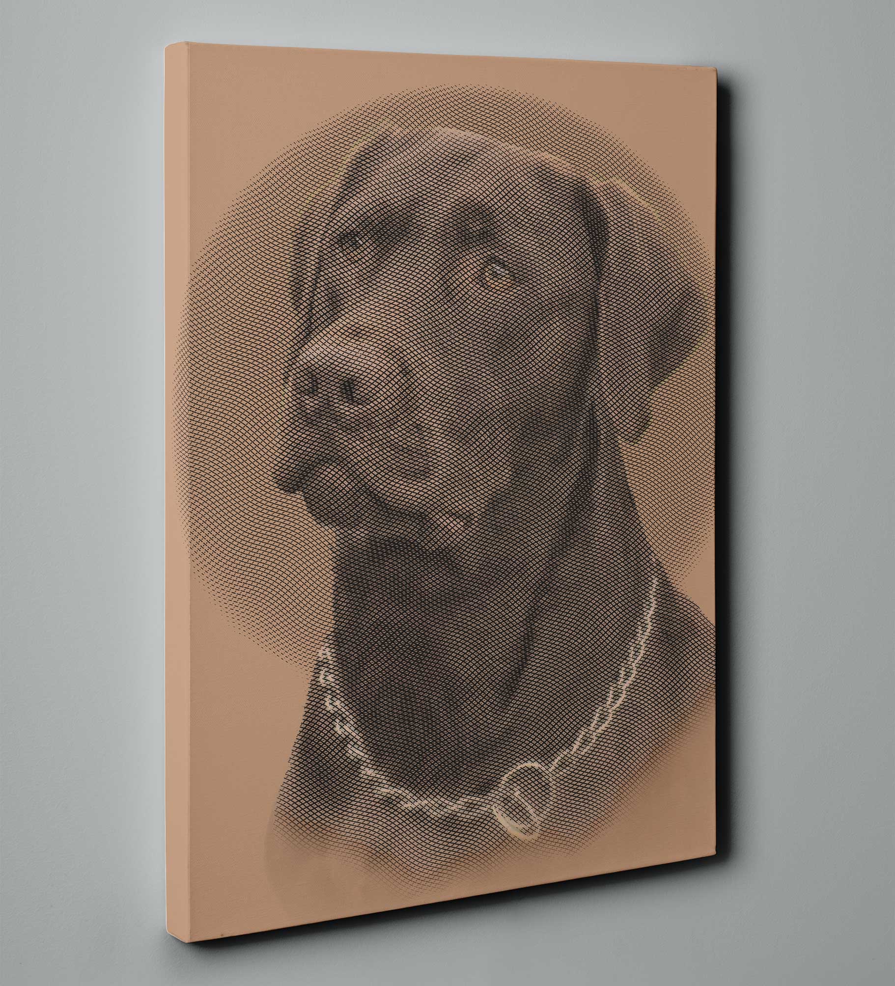 canvas gallery wraps - brick - includes your pet photo design