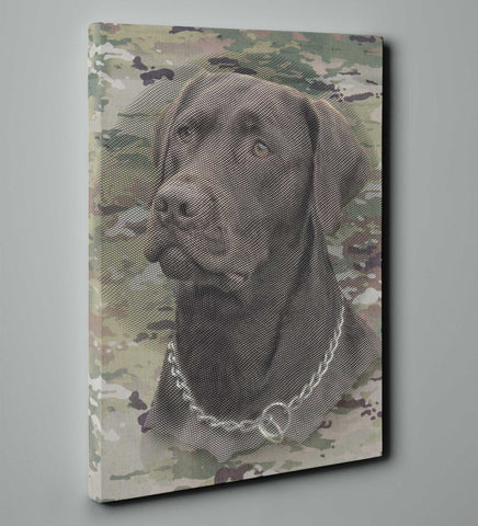 canvas gallery wraps - camo - includes your pet photo design