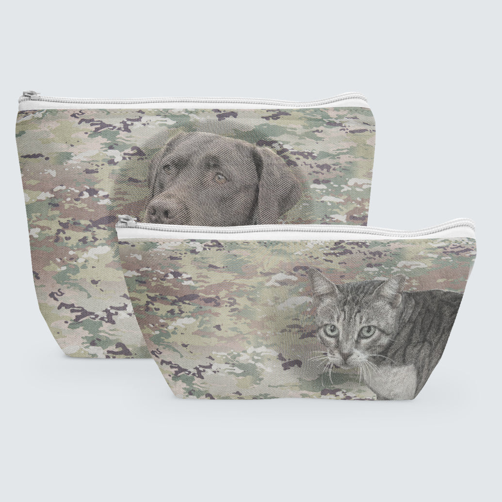 accessory pouches - camo - includes your pet photo design