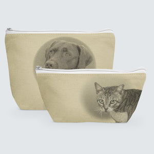 accessory pouches - sand - includes your pet photo design