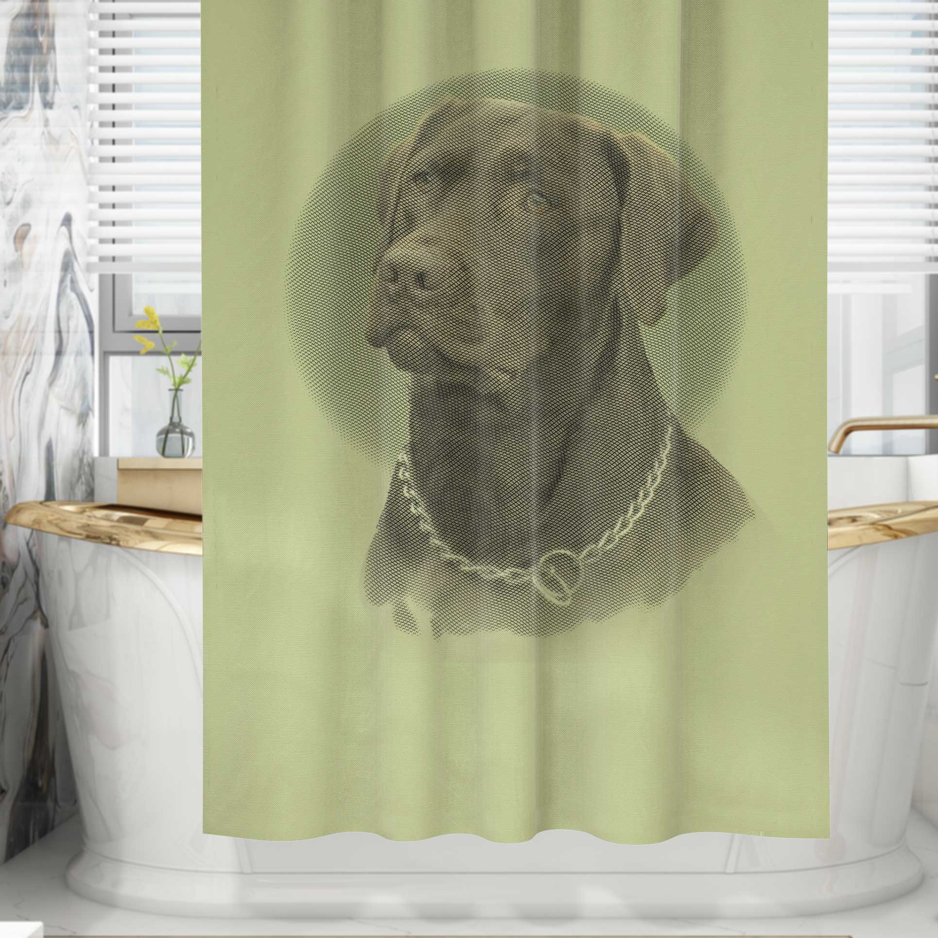 shower curtain - lime